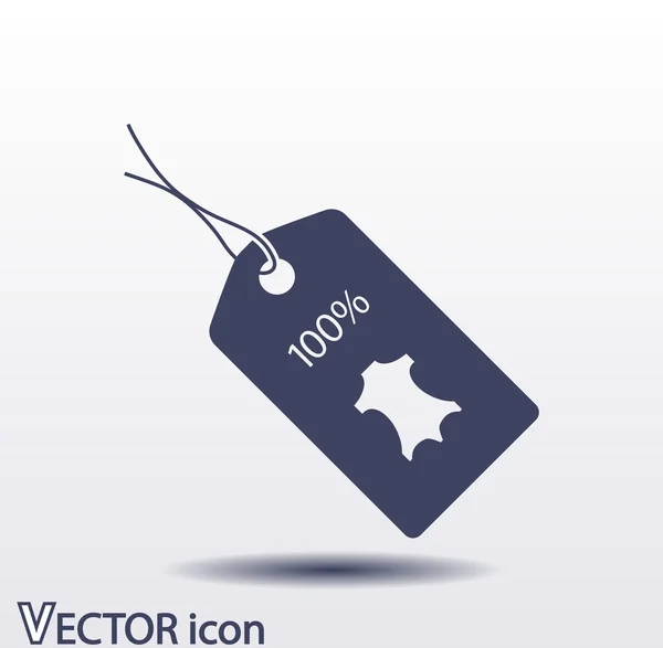 100 por ciento icono de etiqueta — Vector de stock