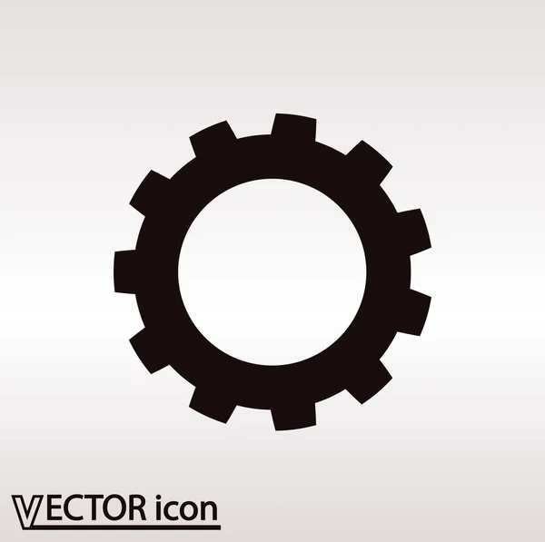 Getriebe Ikone. Flacher Designstil — Stockvektor