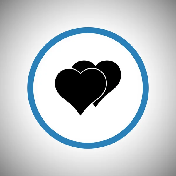 Design plat Heart Icon — Image vectorielle