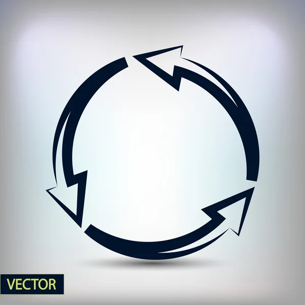 Flecha circular icono — Vector de stock