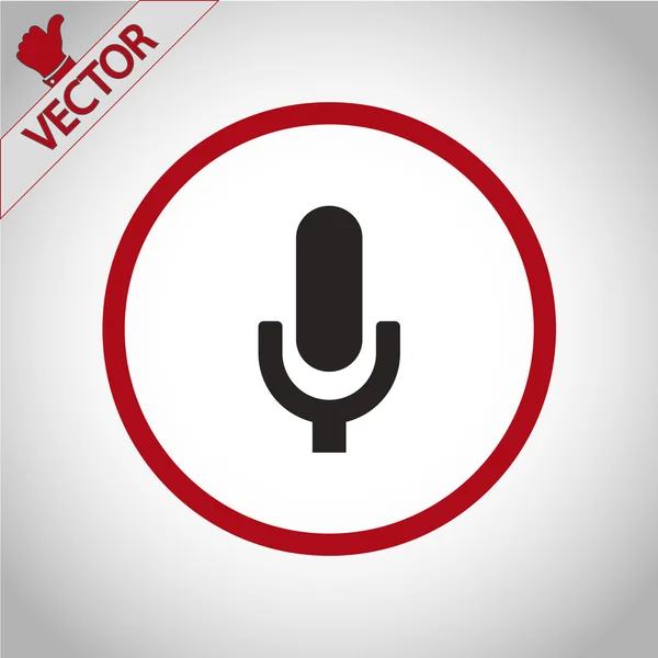 Microphone icon design — Stock Vector