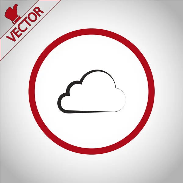 Icône Cloud Style design plat — Image vectorielle