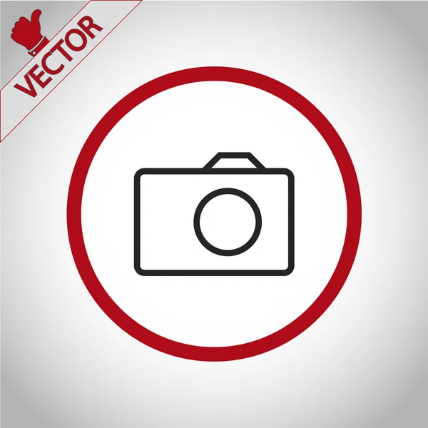 Platte pictogram van de camera — Stockvector