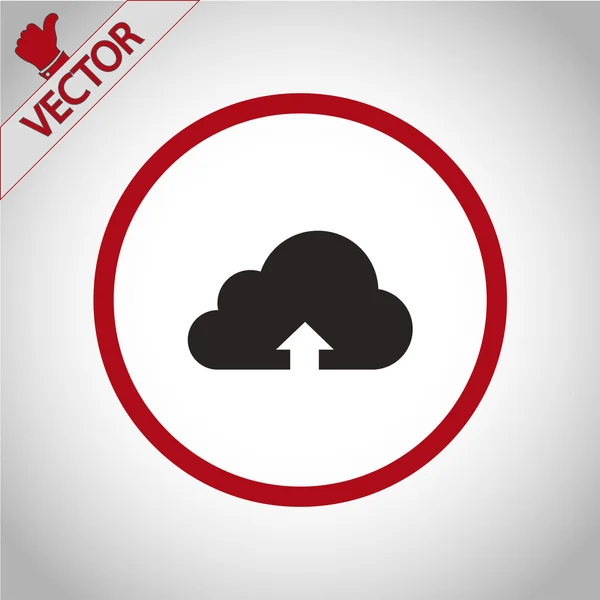 Nube subir icono — Vector de stock