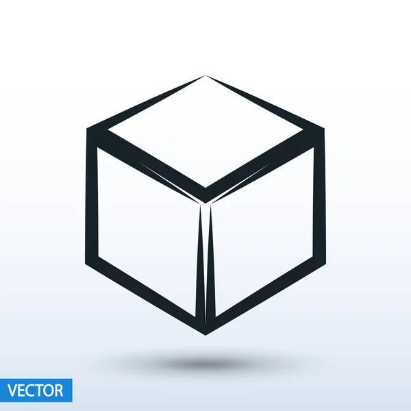 Ícone de design de logotipo cubo 3d — Vetor de Stock