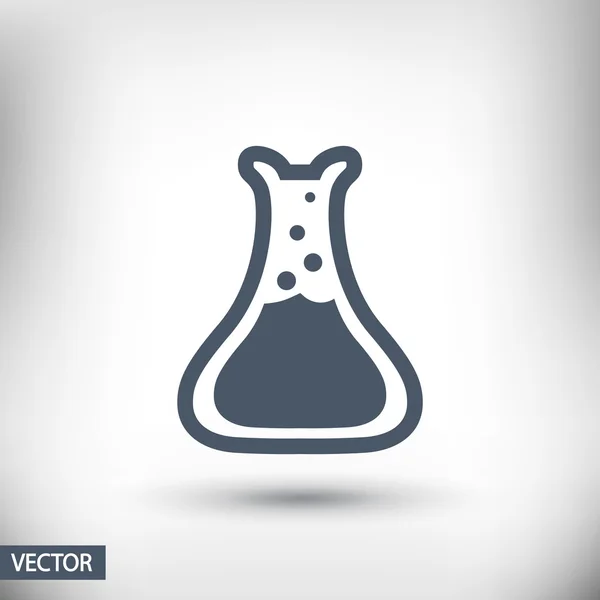 Icono de vidrio de laboratorio — Vector de stock