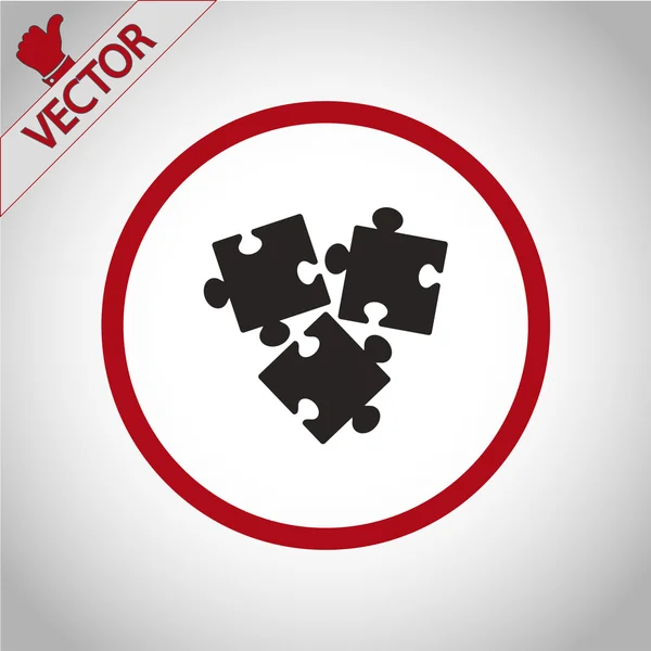 Puzzle piece icon — Stock Vector