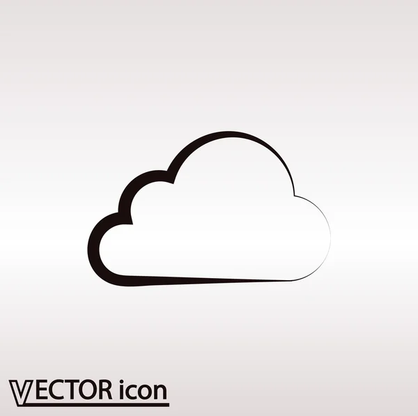 Wolke Symbol flachen Design-Stil — Stockvektor