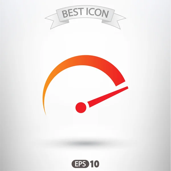 Tachometer icon illustration — Stock Vector