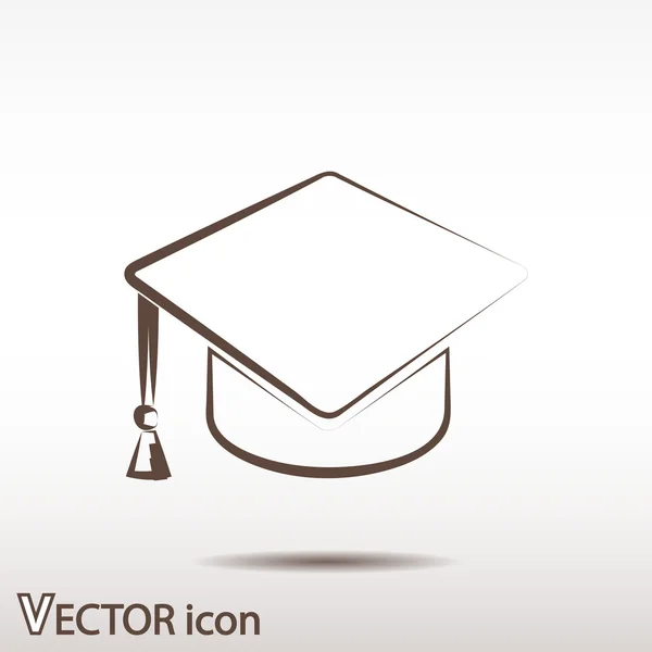 Icône de chapeau de graduation — Image vectorielle