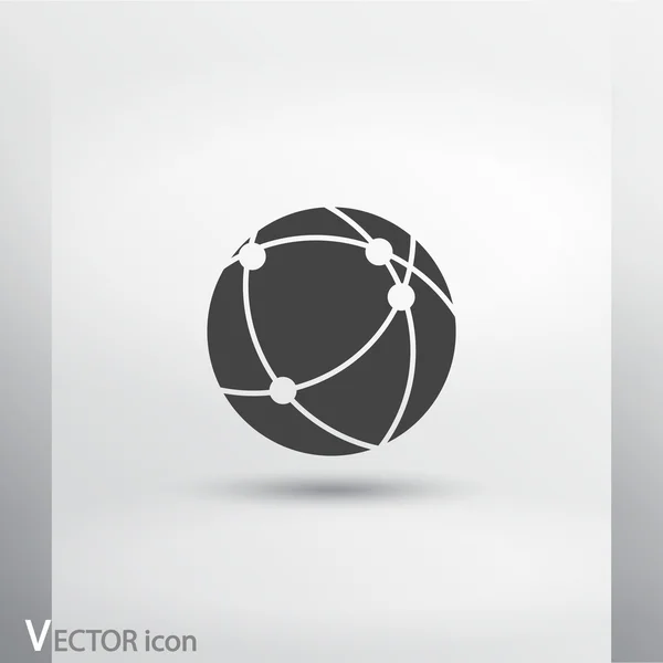 Global technology or social network icon — Stockový vektor