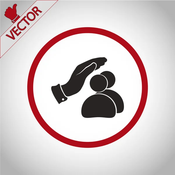 Veilige mensen pictogram — Stockvector