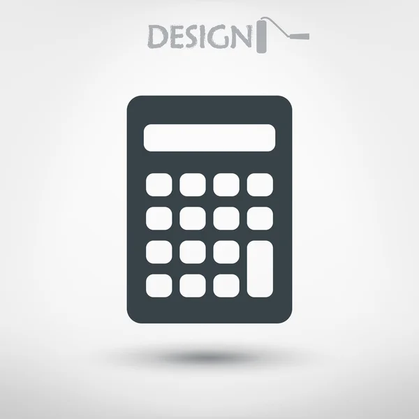 Icona calcolatrice Design piatto — Vettoriale Stock