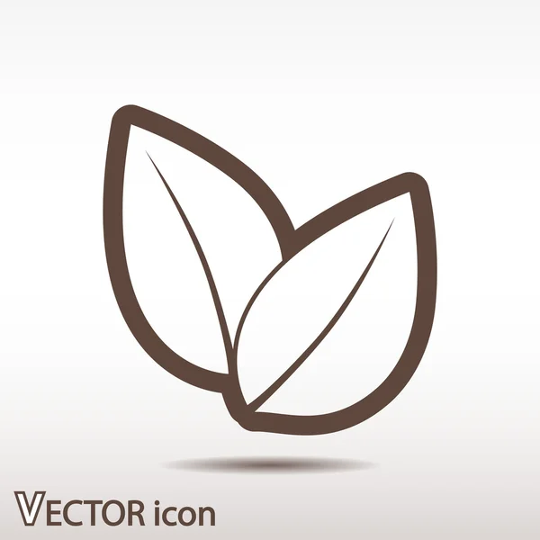 Icono hojas de árbol — Vector de stock