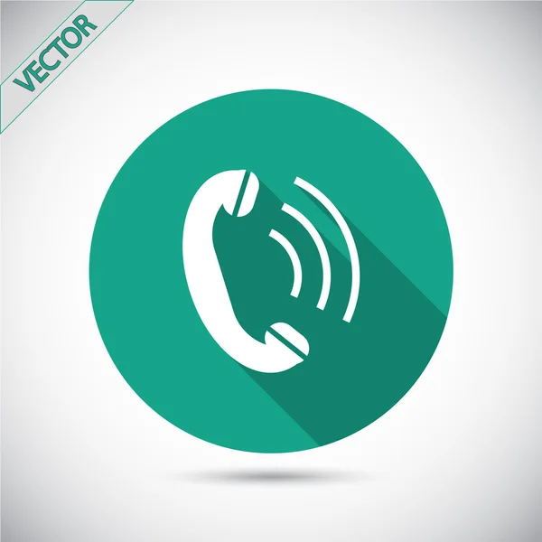 Telefoon, platte pictogram — Stockvector