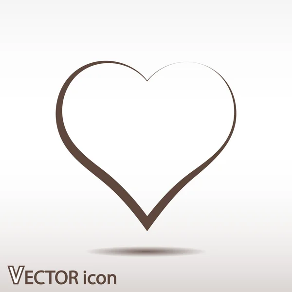 Heart Icon flat design — Stock Vector