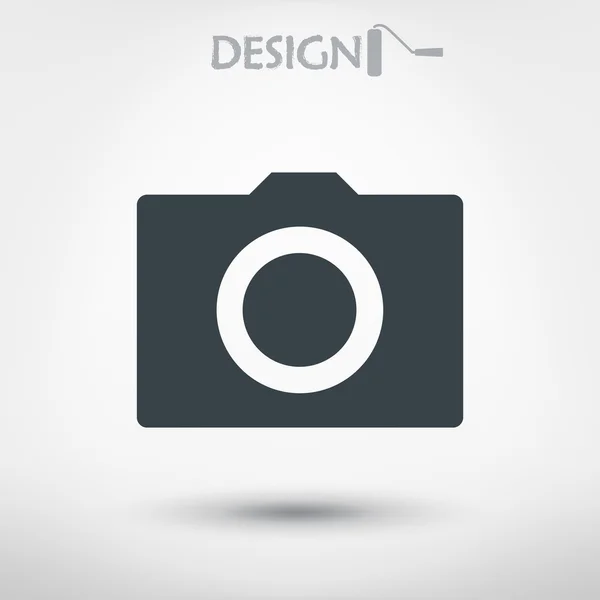 Platte pictogram van de camera — Stockvector