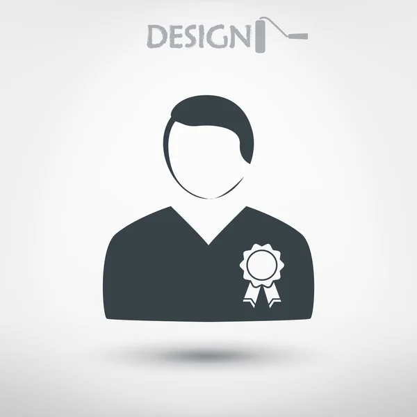 VIP icon, flat design — Stock Vector