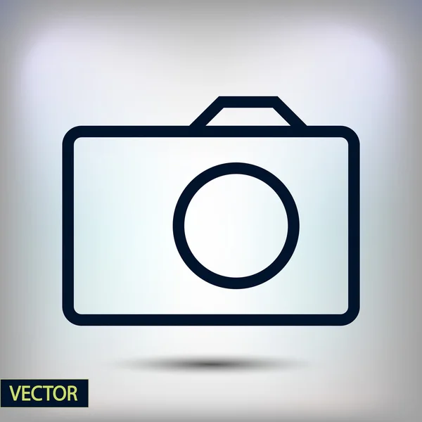 Platte pictogram van de camera — Stockvector