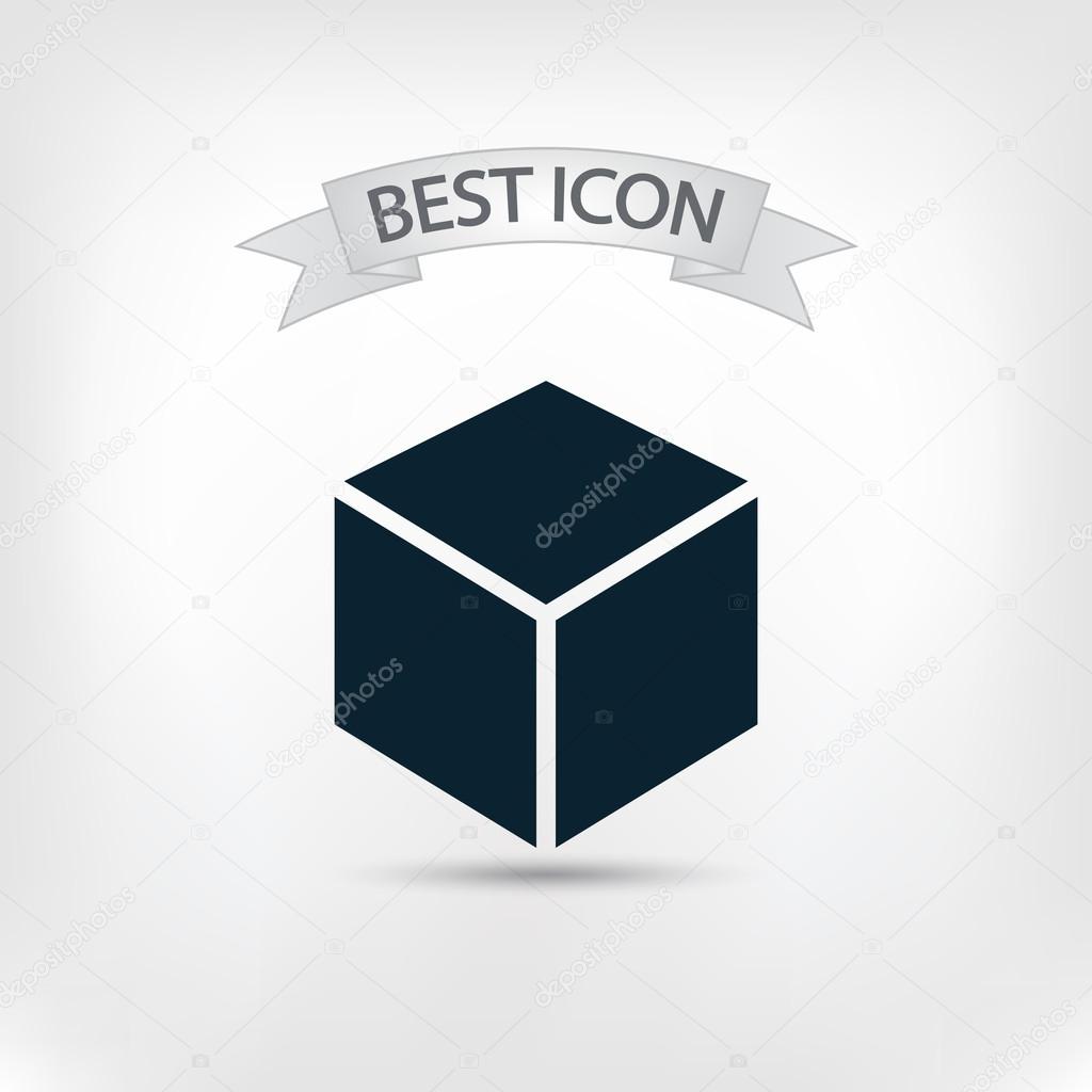 3d cube logo design icon