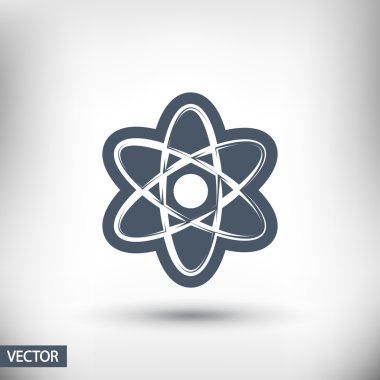 Atom simgesi. düz tasarım