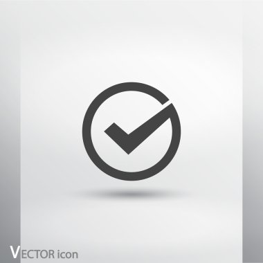 simge onaylayın. düz tasarım stil