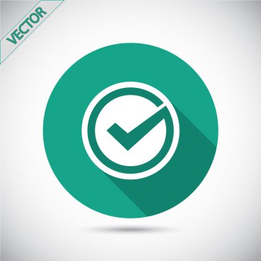 simge onaylayın. düz tasarım stil