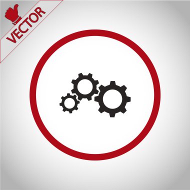 dişli simgesini illüstrasyon.
