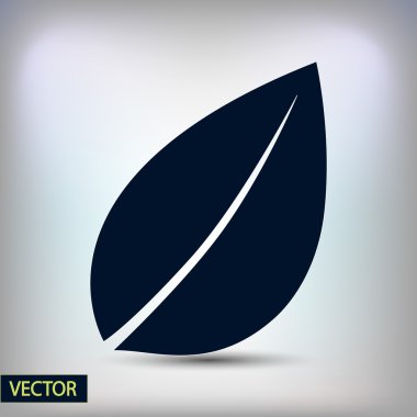 Yaprak simgesi. düz tasarım biçimi