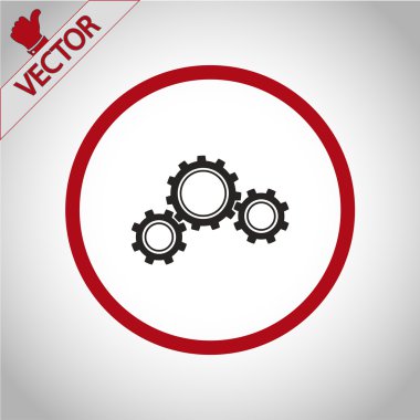 dişli simgesini illüstrasyon.