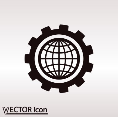 Küre simgesi düz tasarım