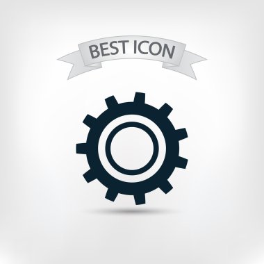 dişli simgesi. Düz tasarım biçimi