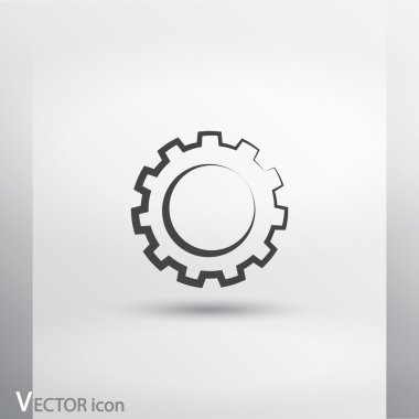 dişli simgesi. Düz tasarım biçimi