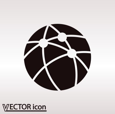 Küresel teknoloji ya da sosyal ağ simgesini