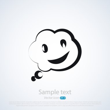 komik konuşma balonu simgesinin