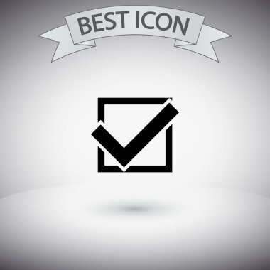 simge onaylayın. düz tasarım stil