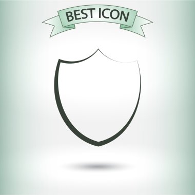 Kalkan simgesi. düz tasarım biçimi