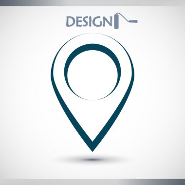 harita işaretçisi düz simgesi