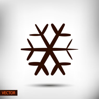 kar tanesi düz simgesi