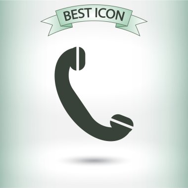 telefon, düz simgesi