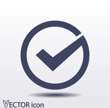 simge onaylayın. düz tasarım stil