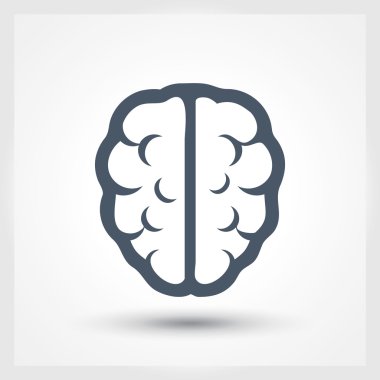 Beyin simge düz tasarım stil