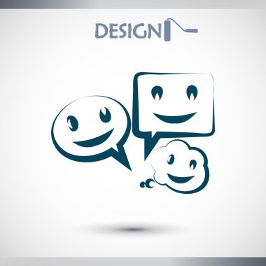 konuşma balonları simgesi gülümse