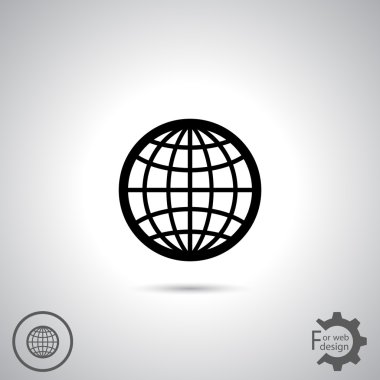 Küre simgesi düz tasarım