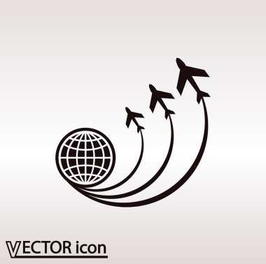 uçak simgesi olan Küre