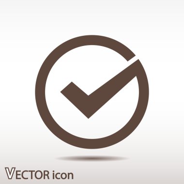 simge onaylayın. düz tasarım stil