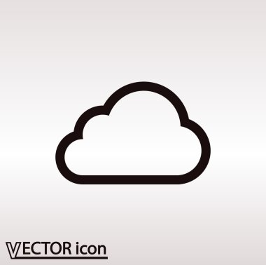 Bulut simge düz tasarım stil