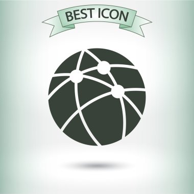 Küresel teknoloji sosyal ağ simgesini