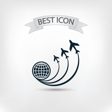 uçak simgesi olan Küre