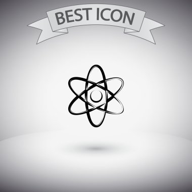 Atom simgesi. düz tasarım